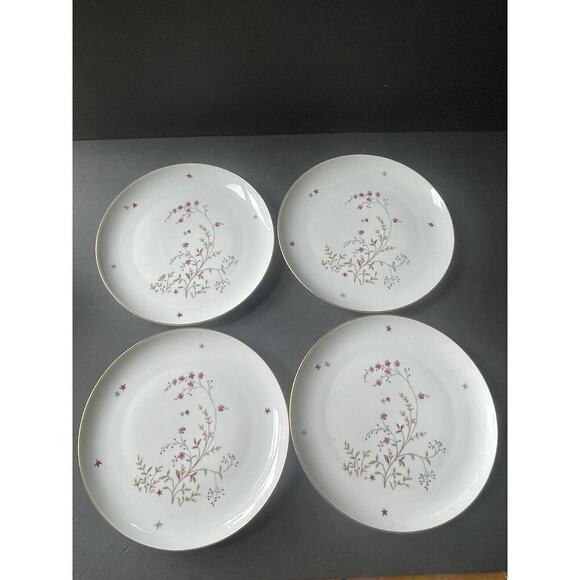 Eschenbach Bavaria Germany Clarice Baronet China Vtg. Luncheon/Salad Plate (4)